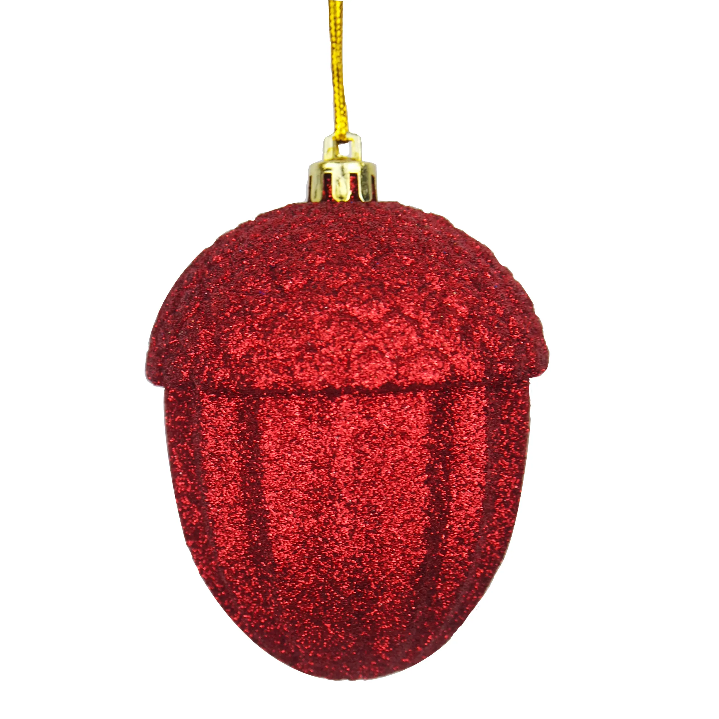 Cono de pino pequeño, adornos de plástico para decoración de árbol de Navidad