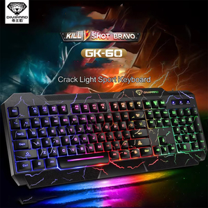 Tastiera illuminata cablata USB di vendita calda, tastiera da gioco con crepa scura, tastiera standard universale per ufficio - Product Image 2