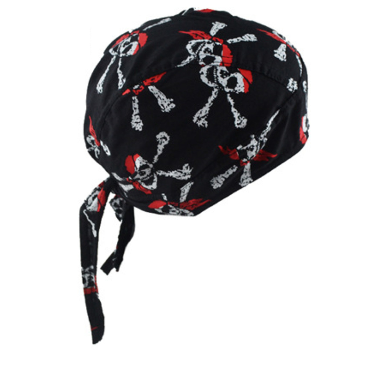 Crâne noir rouge
