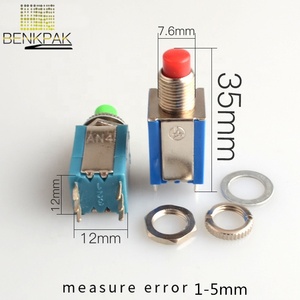 AN4 2x2スプリングリターンプッシュボタンスイッチ6ピン3A 250VAC - Product Image 6