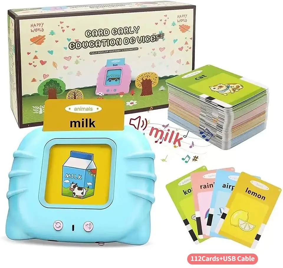 2024 Early Educational Intelligent Baby Children's Kids Bilingual Speech Therapy Toys Talking Flash Cards Learning Machine Toys