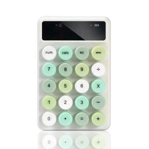 Miniteclado numérico inalámbrico, teclado rosa, 2,4G, externo, Circular, para Contabilidad financiera - Product Image 3