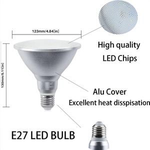 โคมไฟสปอตไลท์ Par38ลูเมนสูง PAR 38 120V 60W E26ตัวยึดรางไฟ LED Par38หลอดไฟ LED - Product Image 6