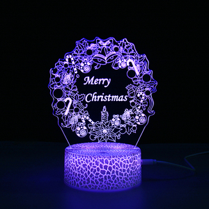 亚克力发光二极管<span class=keywords><strong>3D</strong></span>夜灯7变色传感器触摸开关RGB动物<span class=keywords><strong>3D</strong></span>台灯家居装饰圣诞亚克力灯