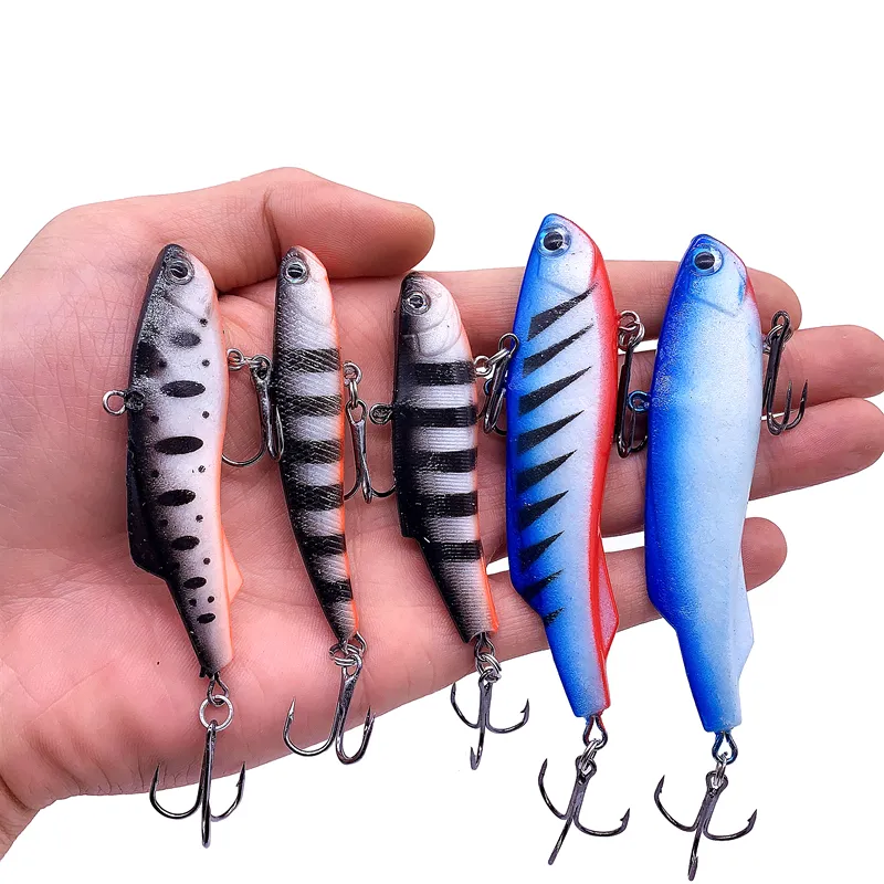 Winter VIB Balancer Fishing Lure con Lead Bait Diving girevole Jig Wobbler Lure Ice Sea Fishing Tackle