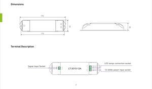 LTECH 1 canal voltaje constante LED potencia repetidor PWM controlador 12A 288W - Product Image 4