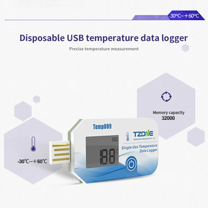 Registrador de temperatura USB TempU09, registrador de datos de temperatura de un solo uso, 32000 puntos, reportero PDF, Monitor de temperatura para almacenamiento en almacén - Product Image 3