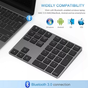 BT <strong>Keyboard</strong> <strong>Numeric</strong> Keypad IKOS Number Pad 34Key Portable <strong>with</strong> Aluminum Compatible for Macbook Surface Laptop Mac Windows - Product Image 5