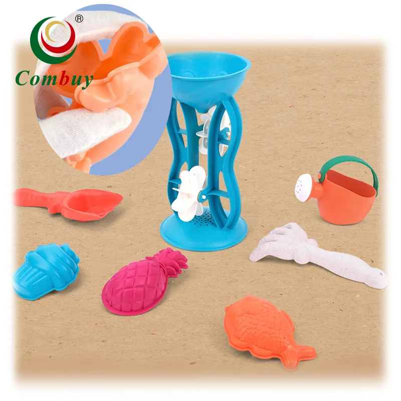 Kits modelo de 7PCS dreno de plástico ao ar livre brinquedos de praia para crianças