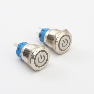 New Type Flat Head 19mm Latching <strong>Function</strong> Ring Led Power Sign Metal <strong>Push</strong> <strong>Button</strong> <strong>Switch</strong> - Product Image 6