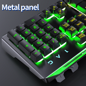 Gran oferta, Teclado retroiluminado RGB con cable de 104 teclas para juegos, sensación mecánica, periférico de ordenador impermeable con soporte para teléfono - Product Image 4