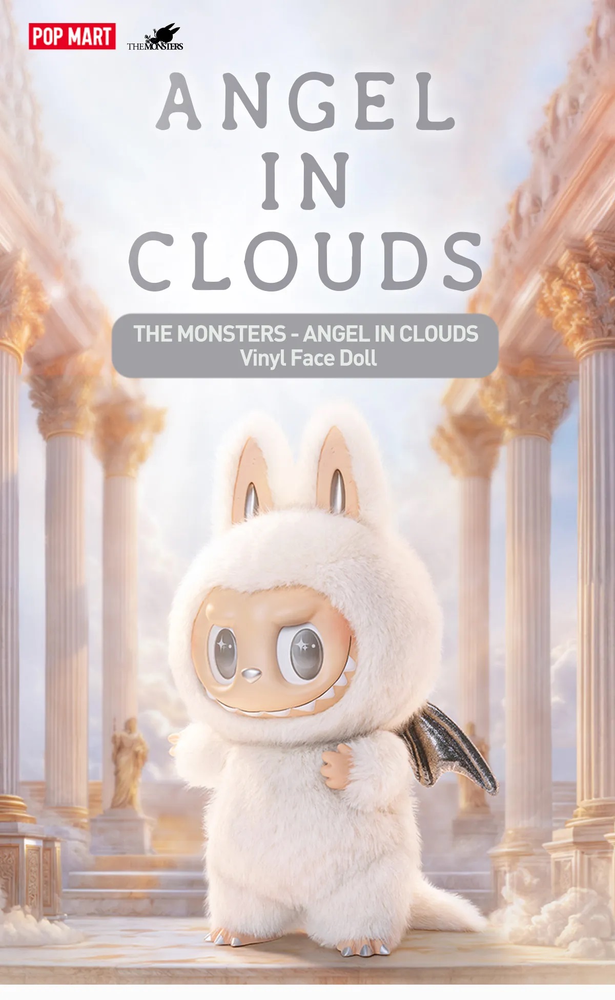 Labubu & Zimomo Plush Doll - 58cm Tall Angel Toy for Gifts