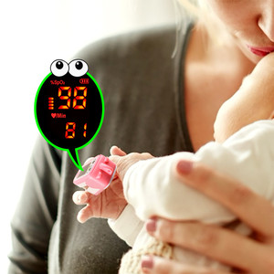 Trọng lượng nhẹ CE trẻ sơ sinh Pedia ngón tay xung Oximeter thoải mái máu Oxy bão hòa xung Oximeter - Product Image 3