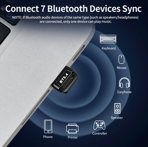 PCコンピュータデスクトップラップトップ対応Windows用BT545 Bluetooth 5.4アダプタードングル - Product Image 5