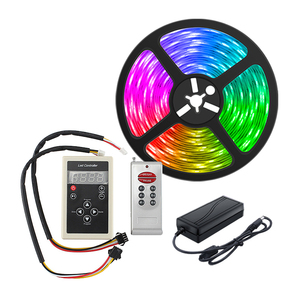 5m RGB Мечта Магия светодиодные полосы DC12V 6803 IC IP67 В комплект поставки одноцветной светодиодной ленты без защиты от воды 5050 SMD 150LED гибкий свет + 133 программа RF контроллер - Product Image 1