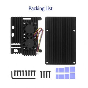 Werkseitig Original Raspberry Pi 5 Guard Shield Aluminium legierung Box Metall gehäuse mit PWM Dual-Fan Active und Passive Kühlung für Rpi5 - Product Image 2