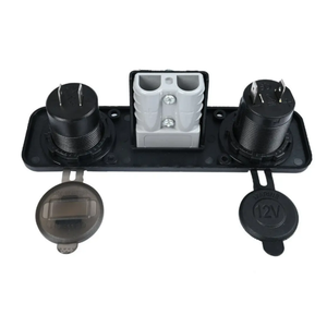 Çift USB tip C hızlı şarj QC3.0 + PD şarj soketi voltmetre paneli Anderson tarzı 50A Anderson tak ile gömme montaj - Product Image 4