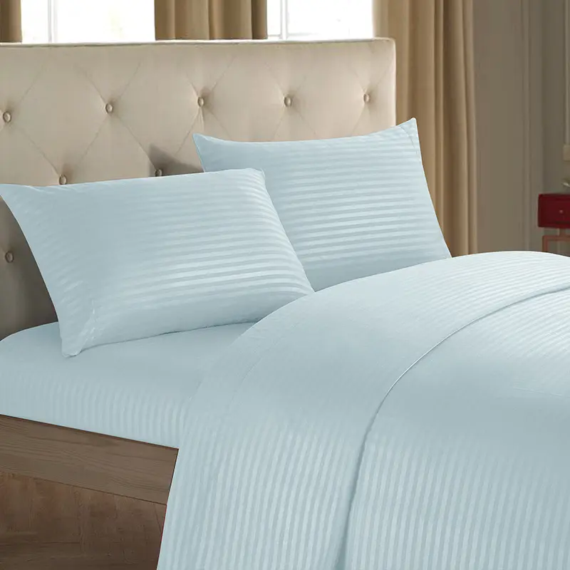 Duvet Bìa Vua Kích Thước Bộ Đồ Giường Đặt 3Cm Sọc Khăn Trải Giường 100% Polyester Khăn Trải Giường Duvet Cover Set Cho Nhà Khách Sạn