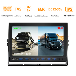 PJAUTO Monitor de coche de 10,1 pulgadas Monitor DVR de pantalla dividida Monitor de servicio pesado para camión Van Bus - Product Image 2