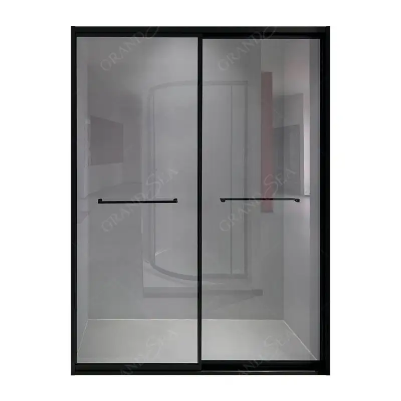 Cabina de inodoro al por mayor australiana, puertas de ducha de vidrio templado de seguridad, baño deslizante