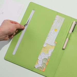 A3 Leather Cover Multi-layer Insert Page File Bag Office Storage <strong>Document</strong> Holder with Buckle for Exam Papers Paper <strong>Notebooks</strong> - Product Image 3