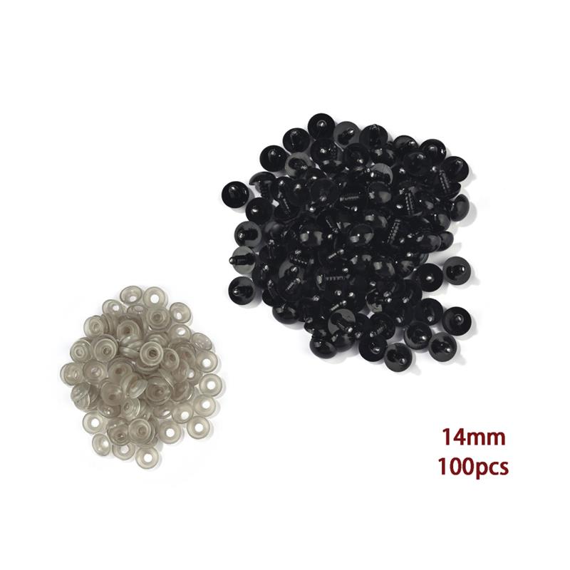 Couleur noire-14mm-100pcs