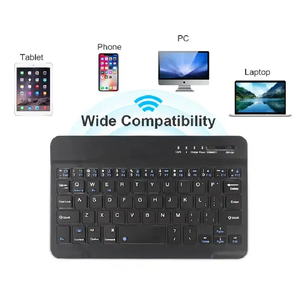 Mini Bt Keyboard Mouse Set Ultrafino Phablet Computadora portátil Mini teclado ergonómico