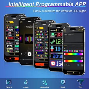 DIY Car Window Colorful Eyes Soft <strong>LED</strong> Screen Dynamic Smart Stick Lamp Programmable Flexible Matrix Screen Display - Product Image 2