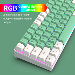 PCTENK K701 Teclado de Membrana de 68 Teclas con Cable Tipo C Usb OEM RGB 60%, Miniteclado Personalizado para Juegos, Disponible