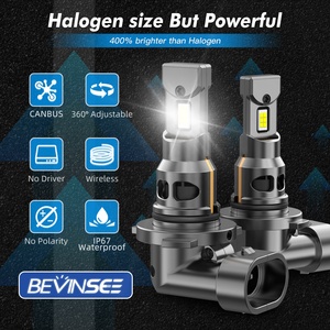 Bevinsee หลอดไฟ LED 9005, หลอดไฟหน้ารถยนต์หลอดไฟ LED 9005 70W 12,000LM 6000K 1:1ขนาดเดียวกับหลอดไฟตัดหมอกสีขาวฮาโลเจน - Product Image 2