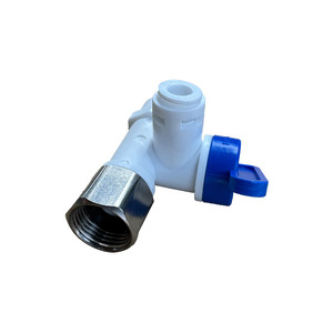Musluk su arıtıcısı dokunun RO hızlı konnektörler 3/8 "erkek kadın konu 1/4" OD tüp üç yollu su besleme adaptörü küresel vana - Product Image 4