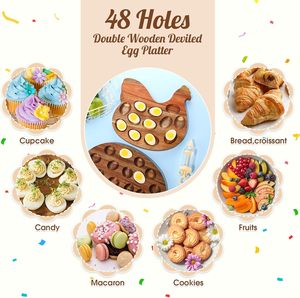 Dùng Một Lần Trứng Quay Khay Dùng Một Lần Nhựa Khay Trứng Với Gỗ Kết Thúc Bằng Gỗ Khay Cho Cắt Khối - Product Image 6