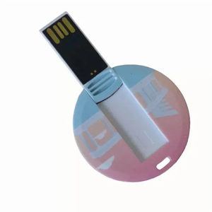 Gitra商务圆卡USB记忆棒32GB信用卡USB 2.0闪存驱动器，带彩色徽标UV打印