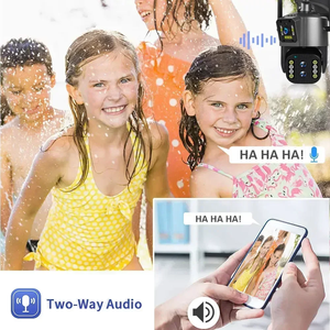 IPC360Home 3 lentes 12MP inalámbrico PTZ CCTV cámara de red de seguridad con Zoom óptico 10X intercomunicador bidireccional alarma de movimiento Cámara IP