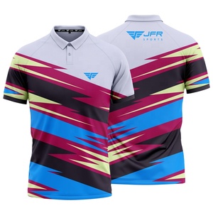 The Black Polo Shirt Is Composed of Red Gray and White Triangular Patterns Which Is <strong>Very</strong> Creative for City <strong>Walk</strong> - Product Image 6