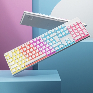 104 Key Mechanical Axis Wired Backlit <strong>Computer</strong> Game Mechanical <strong>Keyboard</strong> Wholesale <strong>Custom</strong> Transparent Pudding <strong>Keyboard</strong> - Product Image 1