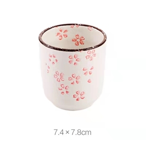 150ML porselen çay seti pembe bardağı sublime bardak japon seramik yeniden kullanılabilir kahve kupası retro taş <span class=keywords><strong>sakura</strong></span> sake bardak