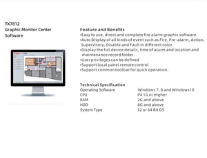 Fire Alarm Graphic Monitor Center <strong>Software</strong> <strong>Computer</strong> Graphic for Fire Alarm System - Product Image 3