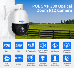Alta calidad 30X Zoom óptico 100M Infrarrojo POE 5MP CCTV Cámara de seguridad con audio bidireccional CMOS Sensor Visión nocturna - Product Image 2