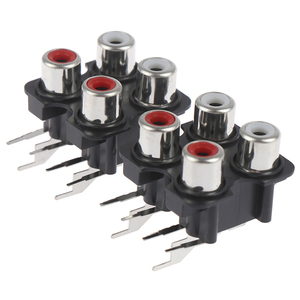 OEM 2pcs 4路6Pin RCA母音频视频插头AV同心插座连接器RCA/AV插座 - Product Image 3