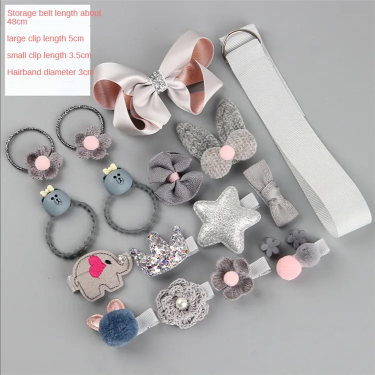 Hair clip set Cute Hair Accessories Girl cartoon headwear Bow Flower animal Hairpin hair ring Kids Accessories