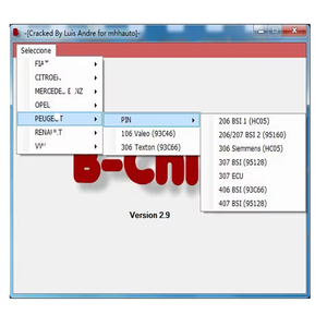 B-chip IMMO Pin kodu hesap makinesi v2.9 yazılımı dökümü dosyasından Pincode hesaplayın