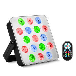 ไฟเวที LED RGB DJ Par Light 17ชิ้น,ไฟเวทีแบบพกพาควบคุมด้วย IR ระยะไกลสำหรับงานแต่งงานวันเกิด KTV - Product Image 1
