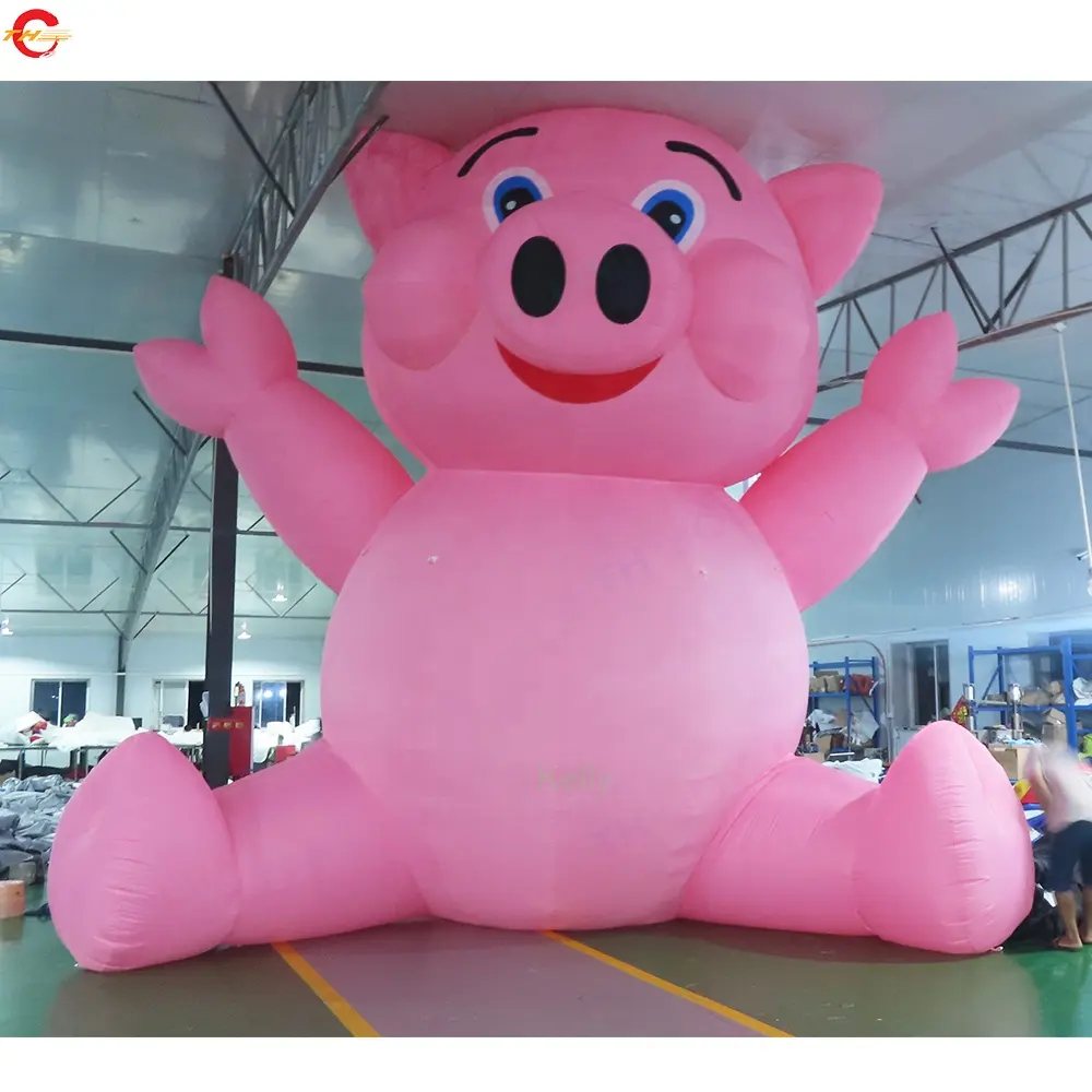 Modello di maiale gonfiabile gigante all'aperto di spedizione gratuita per la pubblicità