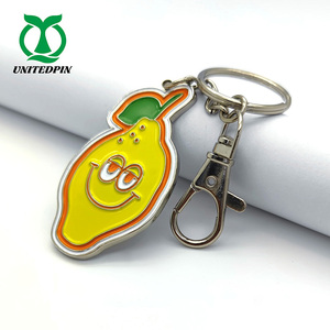 Promotional Custom Metal Soft Enamel Pin <strong>Mango</strong> Keychains - Product Image 4