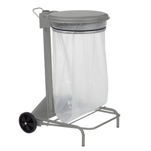 Jh-mech cỏ ngoài trời lá Túi chủ với lá máng kim loại 39 gallon dây rút điện thoại di động thép không gỉ túi rác chủ - Product Image 4