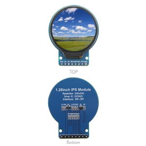 Arduino için ahududu Pi üzerinde grafik uygulamaları için 1.28x240 çözünürlük ile 240 inç yuvarlak LCD SPI arayüzü
