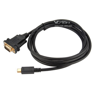 USB C เป็น RS-232อะแดปเตอร์อนุกรม6FT สีดำ W/ชิปเซ็ต FTDI DB9ตัวผู้ - Product Image 2