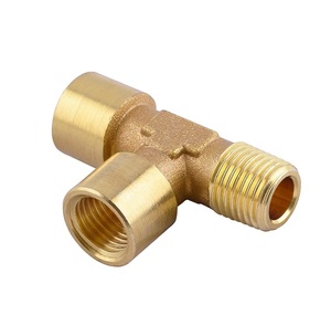 1/8 inch Brass BSP t-hình dạng <span class=keywords><strong>b</strong></span>ằng nam chủ đề <span class=keywords><strong>TEE</strong></span> nối phụ kiện đường ống ống - Product Image 2