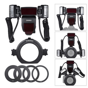 แหวนแฟลช Yn24ex มาโคร Yn24 EX E-TTL TWIN Lite สำหรับกล้อง2ชิ้นหัวแฟลช2ชิ้นวงแหวนอะแดปเตอร์4ชิ้น - Product Image 6